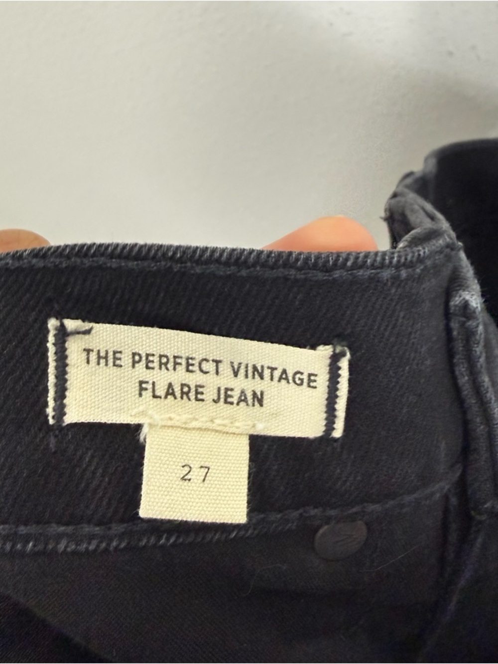 Madewell Black The Perfect Vintage Flare Jean High Waist Sz 27 - Picture 7 of 8